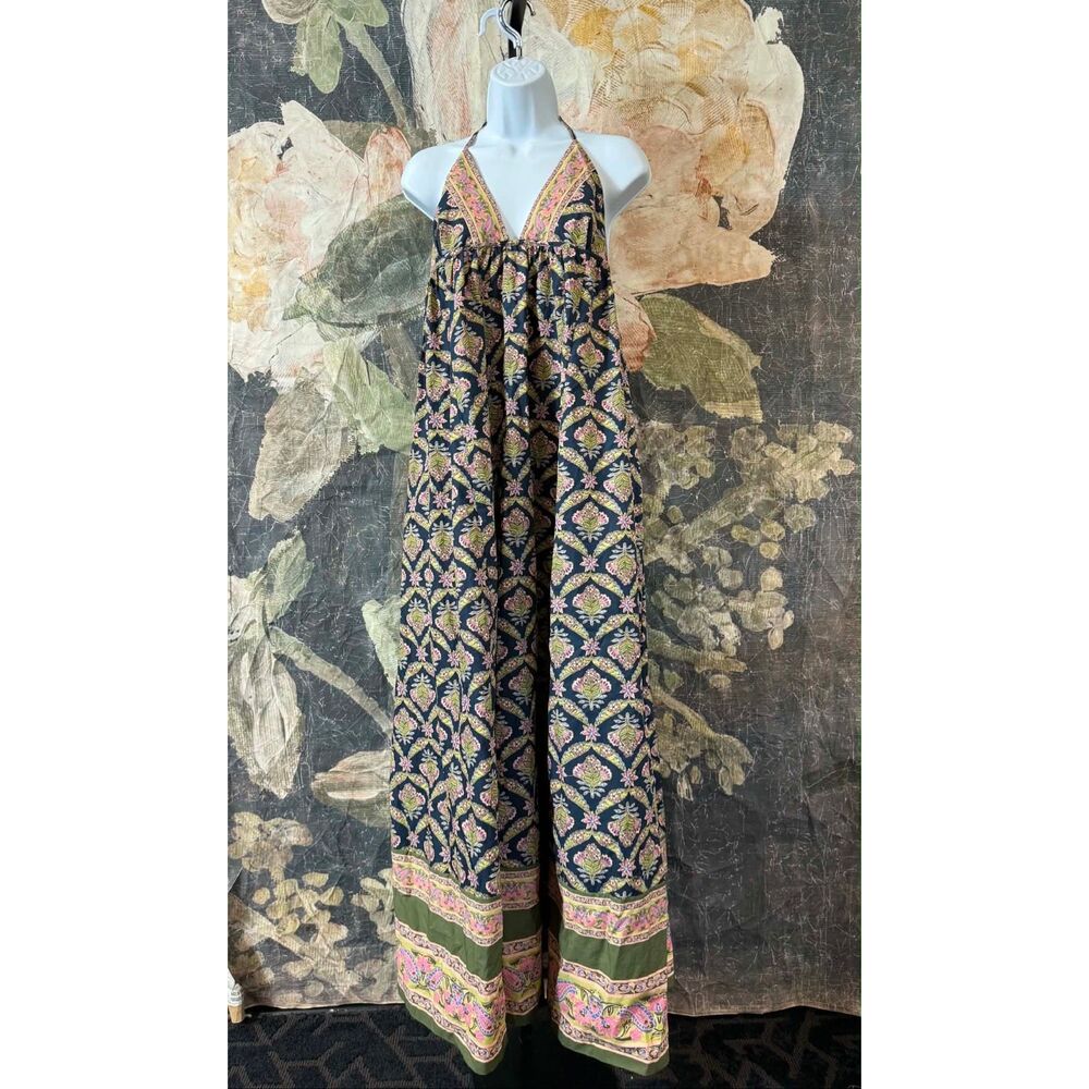 New Free People Sorrento Stroll Printed Maxi Dress Size L - Picture 9 of 14